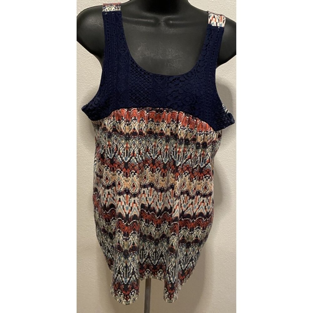 Maurices Womens Size L Top Crochet  Boho Festival
